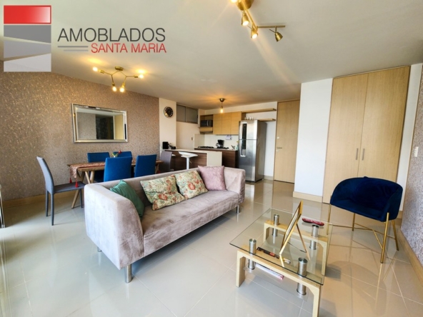 Beautiful furnished apartment in the upper side Poblado. AS1314