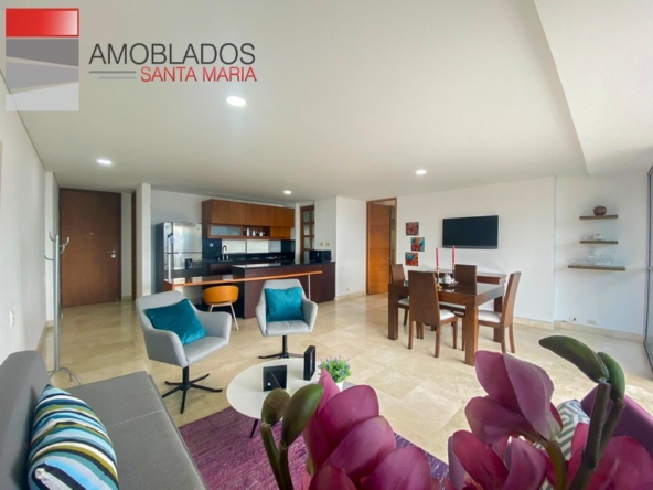 spectacular furnished apartment in the Poblado neighborhood. AS1138