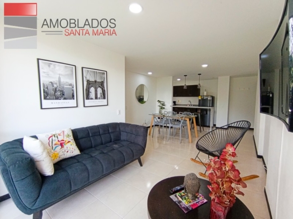 Furnished Apartment in Envigado, neighborhood mayorca. AS3382