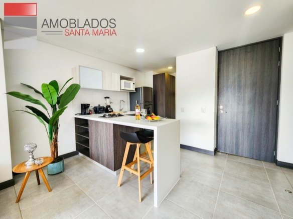 Furnished Apartment in Poblado, Ciudad del Río Sector. AS11105
